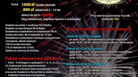 Pakiet Sylwestrowy w Dworze Rychwałd - Sylwestrowo.pl Pakiet Sylwestrowy w Dworze Rychwałd - Sylwester