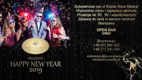 Nova Maska, Centrum Warszawy, Open Bar - Sylwestrowo.pl Nova Maska, Centrum Warszawy, Open Bar - Sylwester