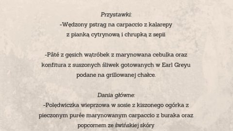 Kolacja Andrzejkowa 65zł /os. - Sylwestrowo.pl Kolacja Andrzejkowa 65zł /os. - Sylwester