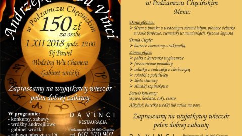 Andrzejki w Da Vinci - Sylwestrowo.pl Andrzejki w Da Vinci - Sylwester