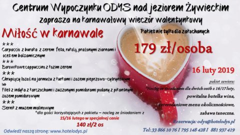 Karnawałowy wieczór walentynkowy 16.02.2019 - Sylwestrowo.pl Karnawałowy wieczór walentynkowy 16.02.2019 - Sylwester