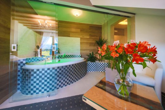 Apartament z kominkiem i jacuzzi