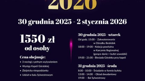 Pobyt Sylwestrowy | Ośrodek Wypoczynkowy Beskidek | Bal Sylwestrowy | 3 noclegi - Sylwester.pl Pobyt Sylwestrowy | Ośrodek Wypoczynkowy Beskidek | Bal Sylwestrowy | 3 noclegi - Sylwester