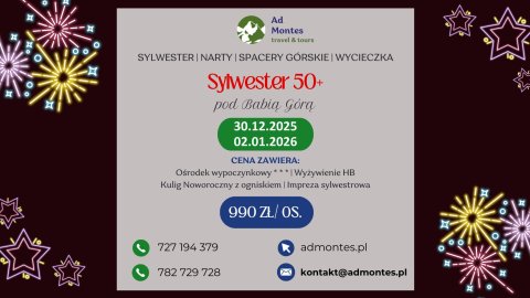 Sylwester 50+ pod Babią Górą - Sylwester