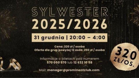 Bal Sylwesterowy w Klubie Prominent - Sylwester