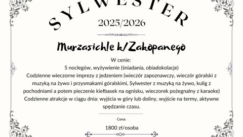 Sylwester dla Singli w Tatrach! Aż 5 dni! Najlepszy program! - Sylwester