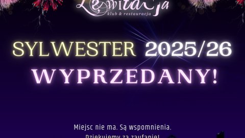 WYPRZEDANY! Sylwester 2025/2026 w klubie LEWITACJA - Sylwester