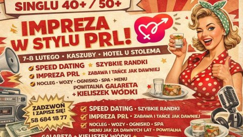 PRL karnawał PARTY dla SINGLI na Kaszuba - Sylwester