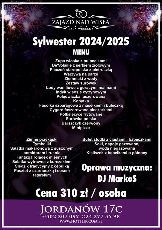 Menu Sylwester 2024/2025