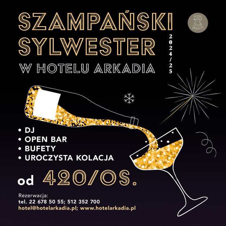 Szampański sylwester w Hotelu Arkadia