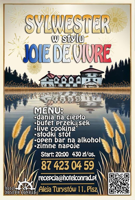 Sylwester po francusku nad jeziorem