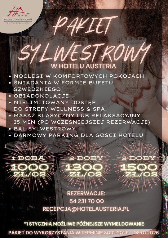 Sylwester w Hotelu Austeria 
