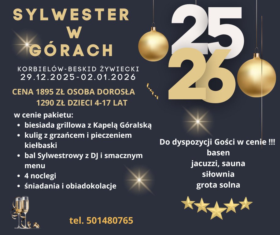 Na góralską nutę - Sylwester w Korbielowie Beskid Żywiecki Na góralską nutę 