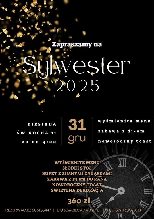 Sylwester 2025 w centrum Poznania! duża sala taneczna. wyśmienite jedzenie.