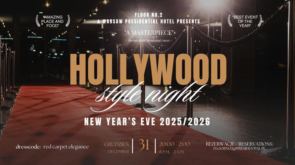 Hollywood Style Night - Warsaw Presidential Hotel: Restauracja Floor No.2