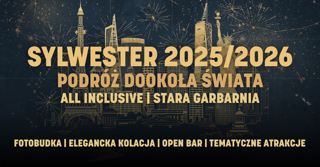 Sylwester Podróż dookoła świata | Stara Garbarnia | all inclusive | Wrocław