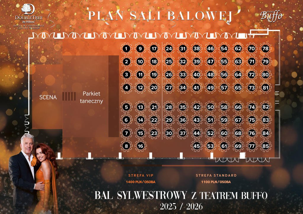 Bal Sylwestrowy z Teatrem Buffo DoubleTree by Hilton Warsaw