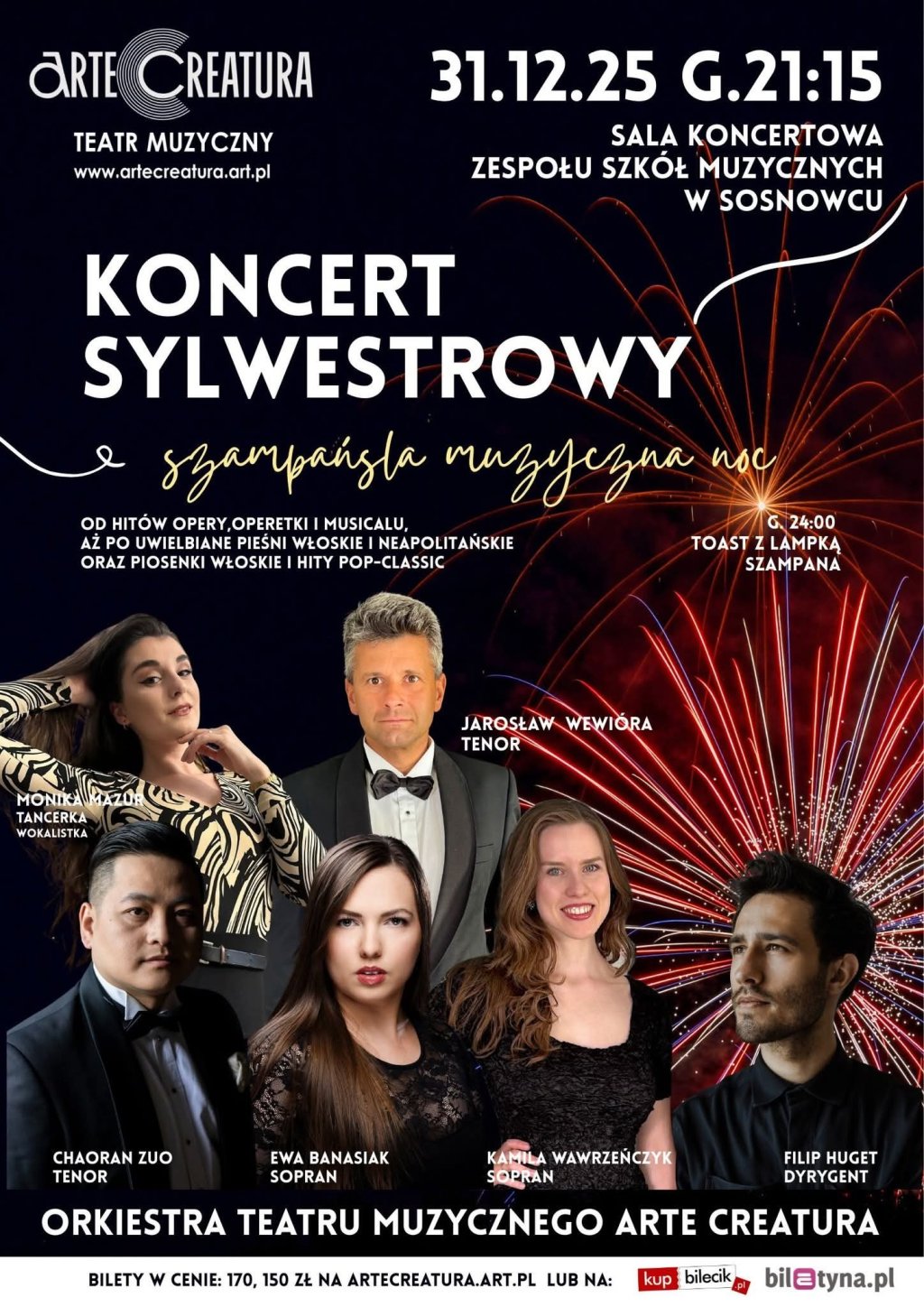 Koncert Sylwestrowy. Szampańska Muzyczna Noc!