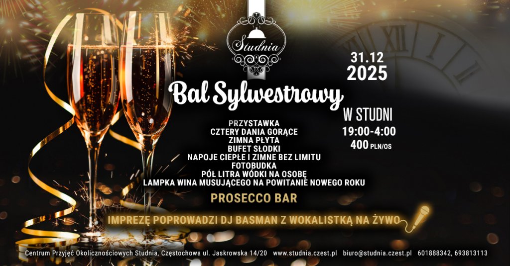 Bal Sylwestrowy 2025/2026 w STUDNI