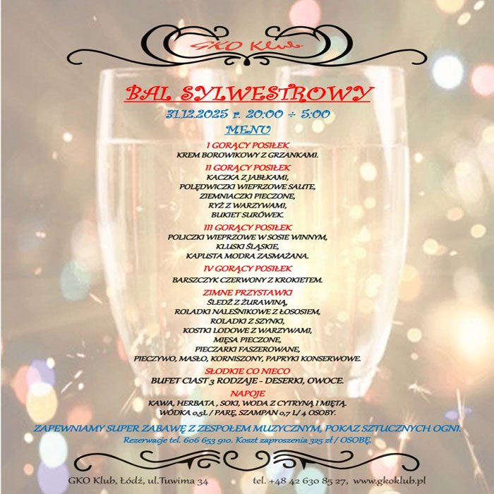 BAL SYLWESTROWY 2025