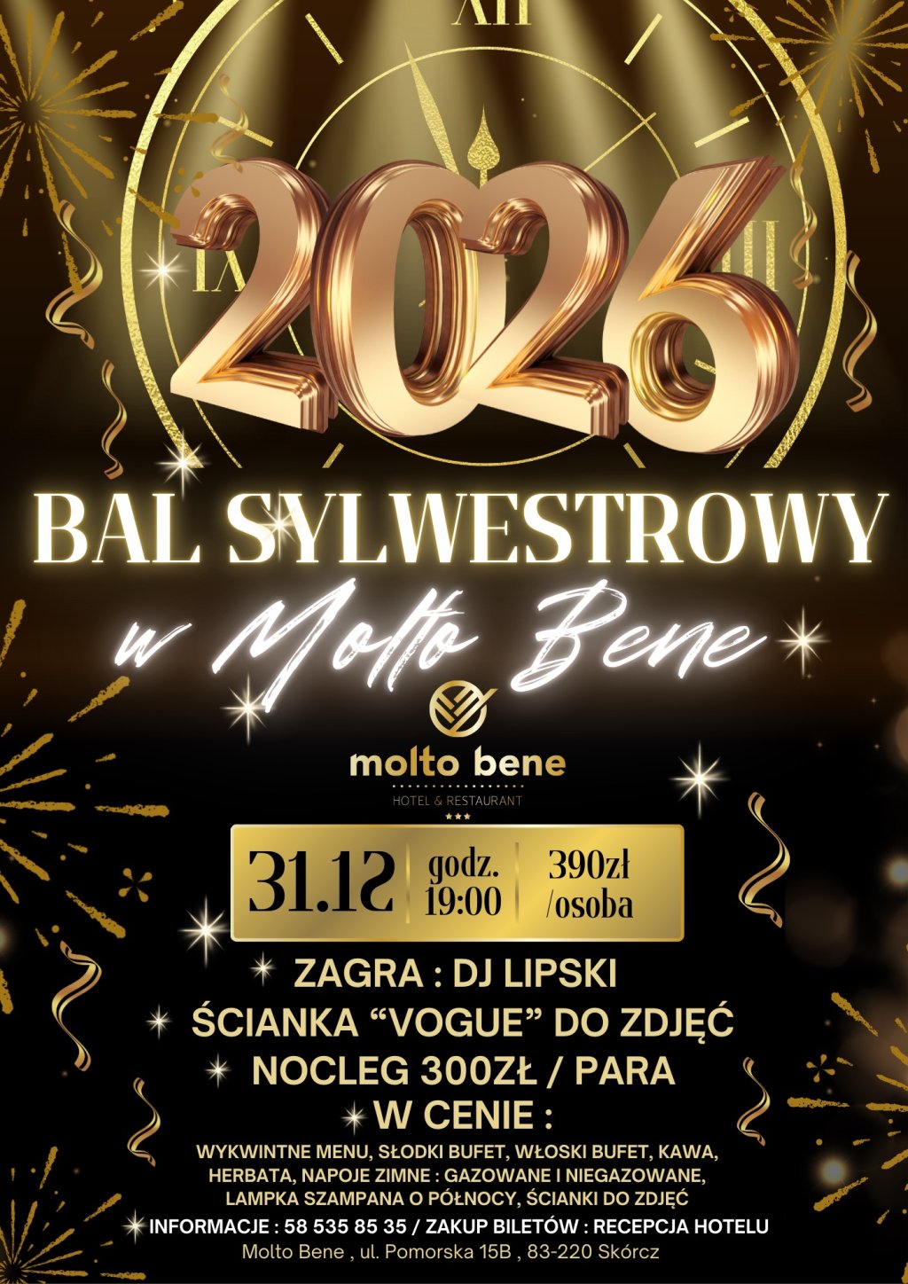 SYLWESTER 2025/2026 w Molto Bene