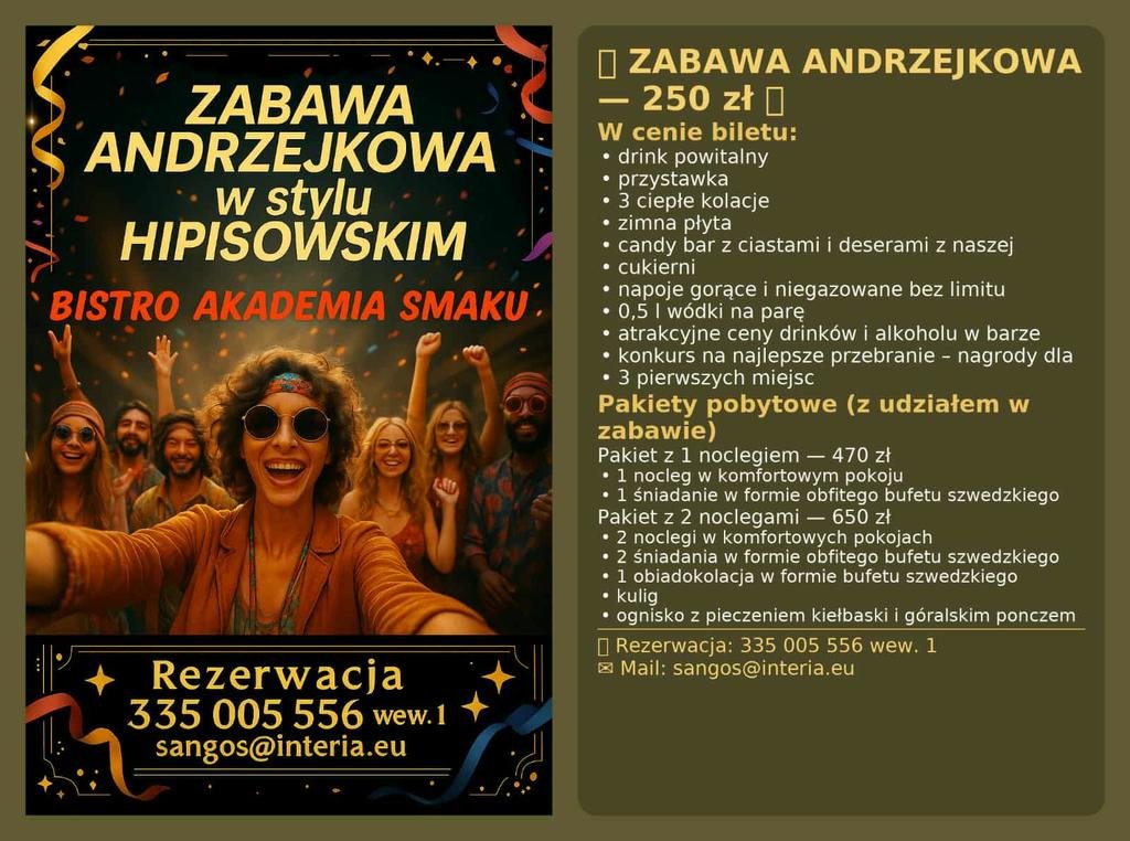 Weekend z Andrzejkami w stylu hipisowskim