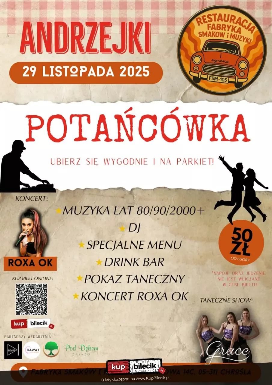 Andrzejkowa "POTAŃCÓWKA" w Fabryka Smaków i Muzyki