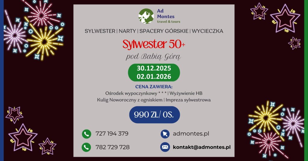 Sylwester 50+ pod Babią Górą