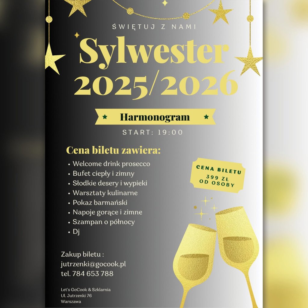 BAL SYLWESTROWY 2025 // GO COOK // WARSZTATY KULINARNE // ŚWIĘTUJ Z NAMI NOWY ROK 2026