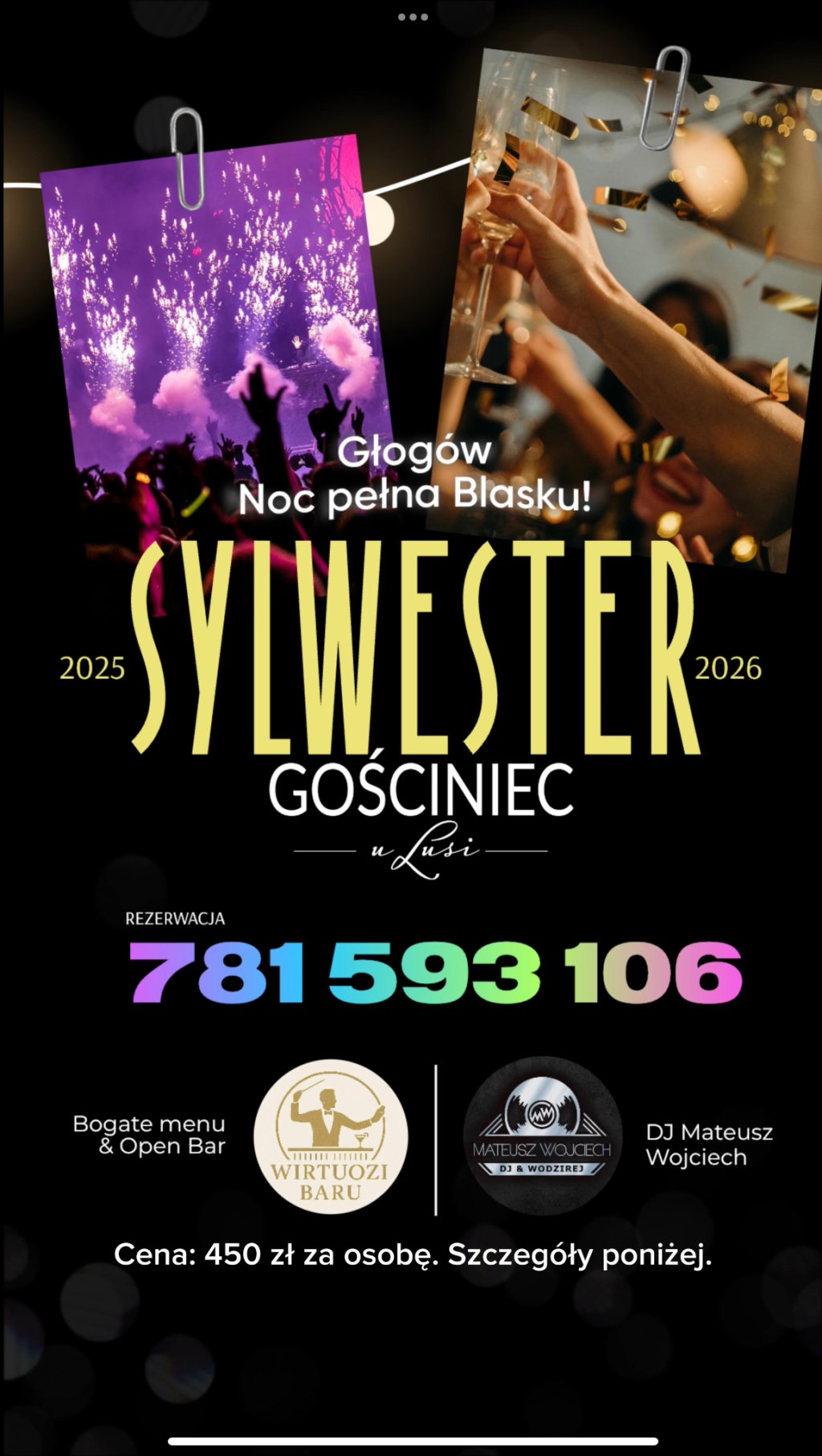 SYLWESTER 2025/2026 ? NAJLEPSZA ZABAWA W GŁOGOWIE!