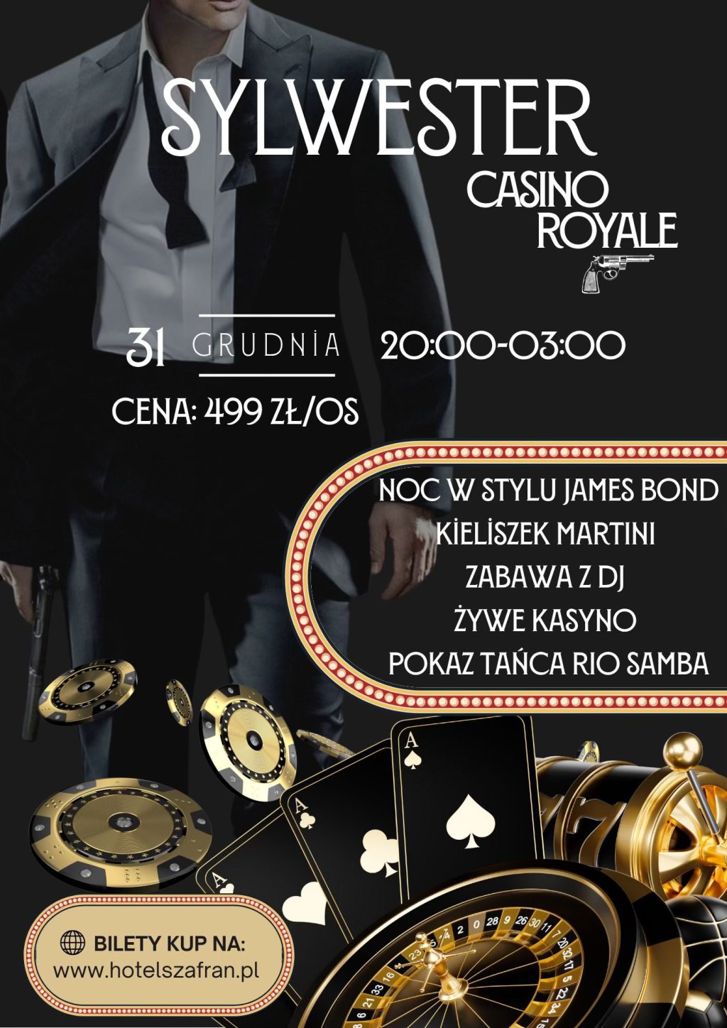 Sylwester w stylu CASINO ROYALE!