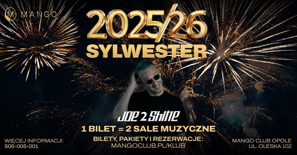 Sylwester 2025/2026 - 2 sale muzyczne - Mango Club Opole