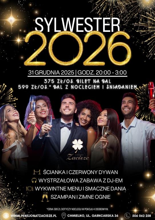 BAL SYLWESTER z noclegiem  lub 3-dniowy pobyt w domku Kaszuby ok 34km od Gdańska