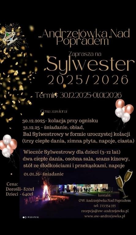 Sylwester w Muszynie, bal dla dorosłych i dla dzieci, biesiada grilowa