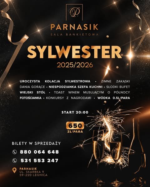 Sylwester w Sali Bankietowej Parnasik