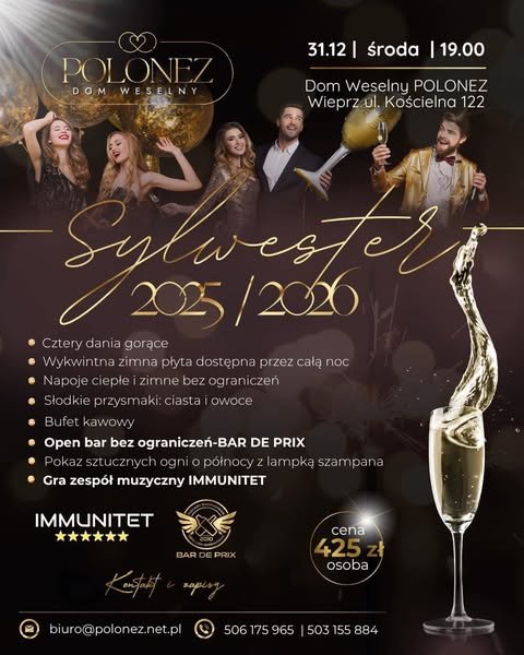 Sylwester w DOMU WESELNYM POLONEZ