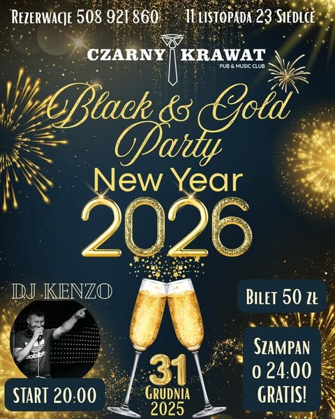 Sylwester Black & Gold Party w Czarnym Krawacie