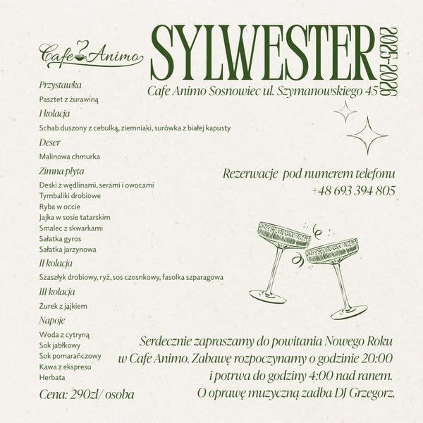 Sylwester w Cafe Animo