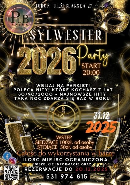Sylwester Party w Pubie Jolka