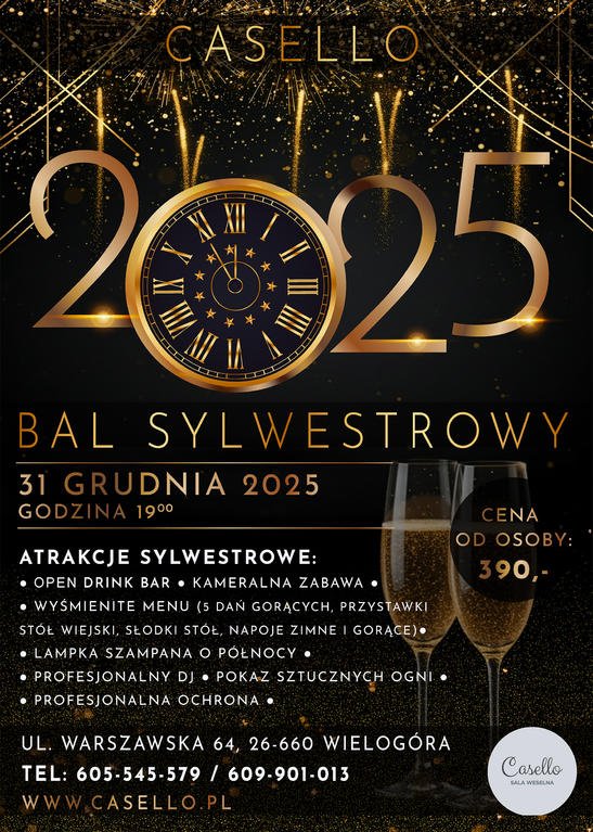 Bal Sylwestrowy 2025/2026 - Casello Sala Weselna
