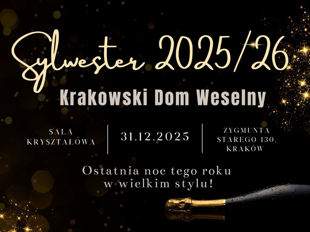 Elegancki Bal Sylwesterowy 2025/26 w Krakowskim Domu Weselnym