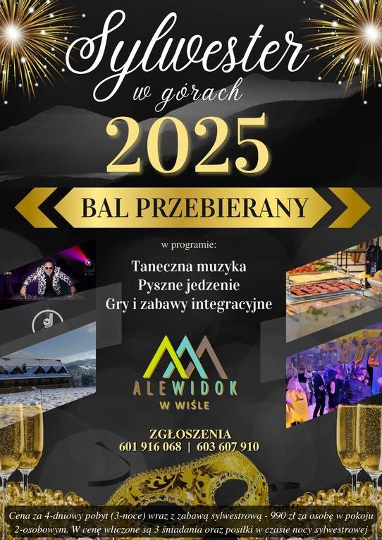 Sylwester w Wiśle z Zabawą Sylwestrową, DJ-em i wspólną integracją