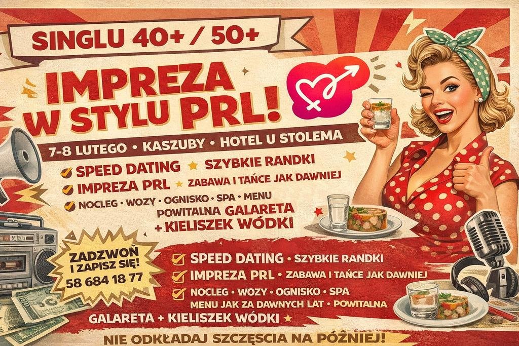 PRL karnawał PARTY dla SINGLI na Kaszuba
