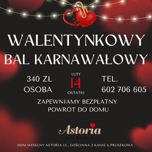 Bal karnawałowo - walentynkowy 14.02.2026r. - Dom weselny Astoria