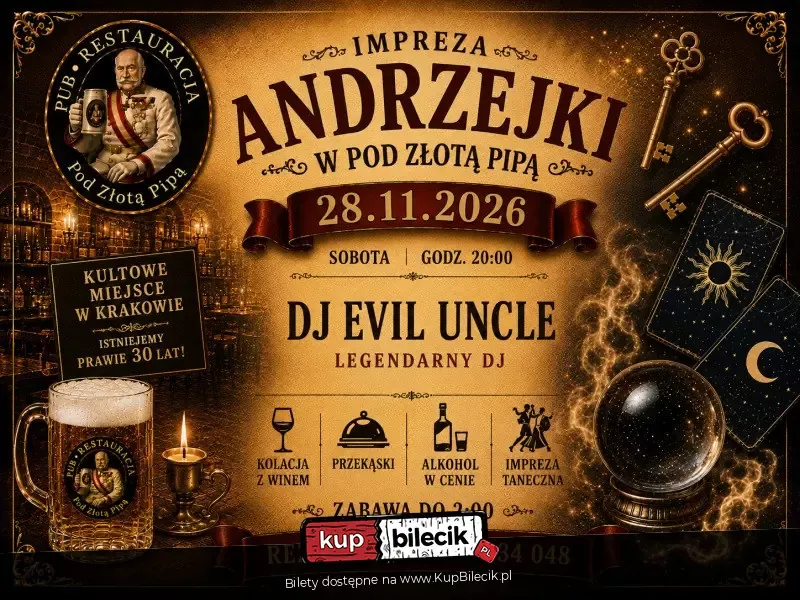 Andrzejki w Piwnicy pod Złotą Pipą!