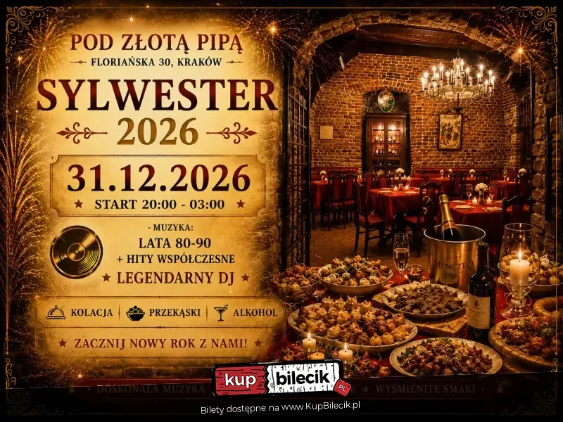 Sylwester 2026/2027 w sercu Krakowa!